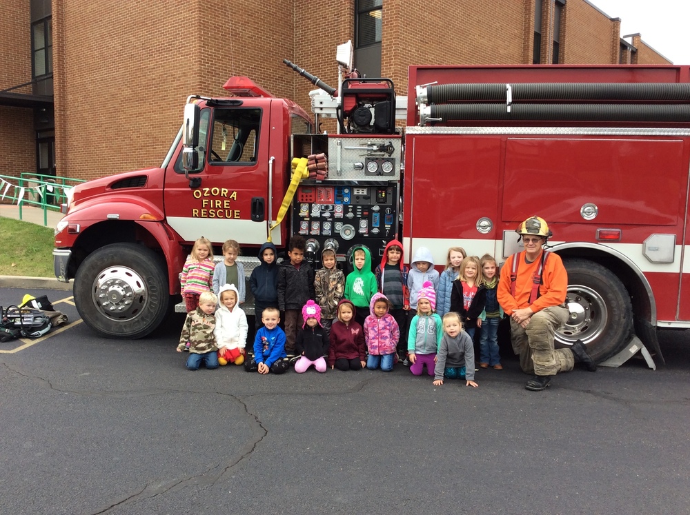 Ozora Firefighters Teach Preschool Students About Fire Prevention & Safety