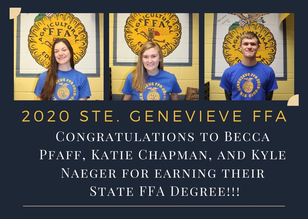 Missouri State FFA Recognizes Ste. Genevieve FFA Chapter for Awards