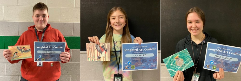 SGMS Students Place in Art of Conservation 2022 Songbird Art State Contest