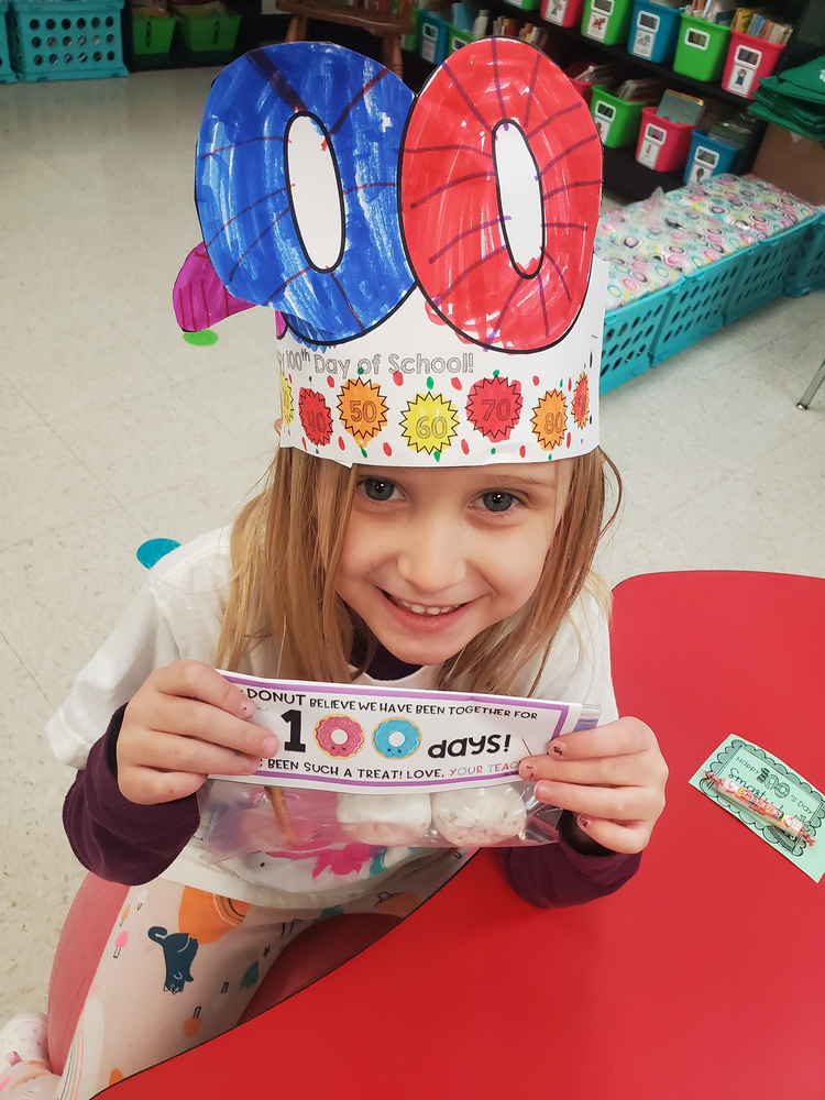 Elementary Students & Staff Celebrate 100 Days of School