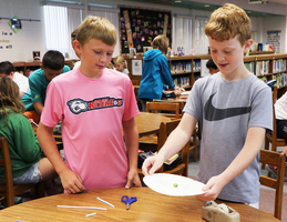 Students Create Marble Mazes in Library STEM Activity