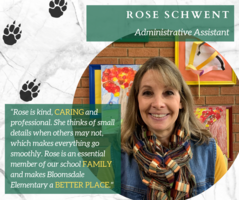 Administrative Assistant Rose Schwent Recognized as April's Staff Member of the Month