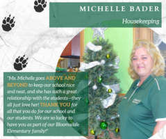 Bloomsdale Elementary Recognizes December Staff Member of the Month