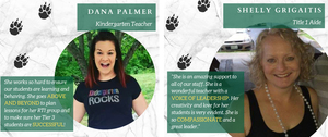 Kindergarten Teacher Dana Palmer and Title I Aide Shelly Grigaitis Recognized with April Employee Spotlight