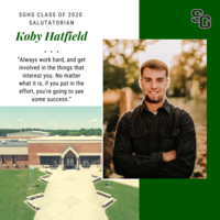 SGHS Presents Class of 2020 Salutatorian Koby Hatfield